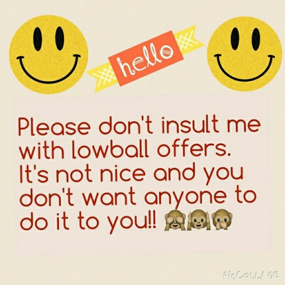 No low ball offers!!!!